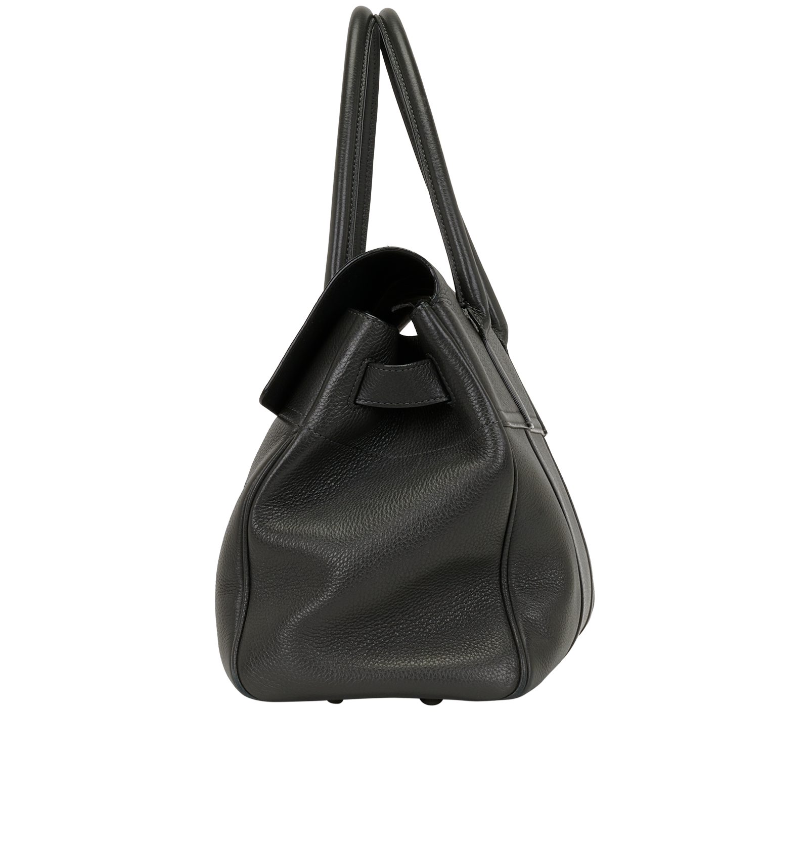 Bayswater, &pound;495, Handbags, Dark Grey, Leather, Bottom view